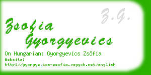 zsofia gyorgyevics business card