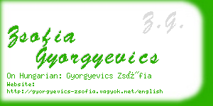 zsofia gyorgyevics business card